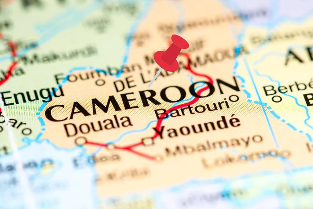 World map Cameroon