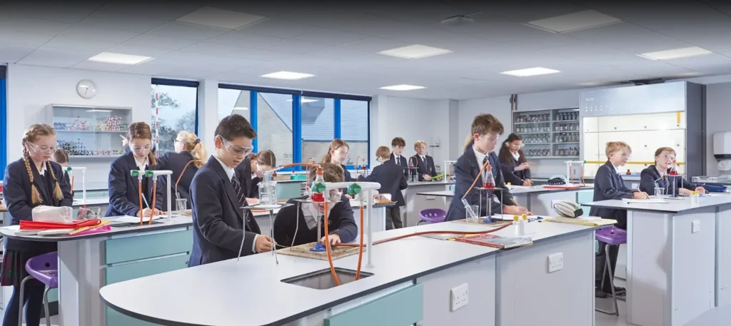 kings edward school science laboratory classroom