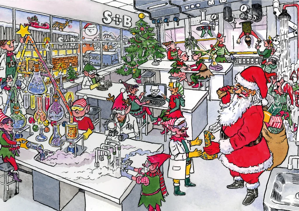 sb labs christmas card new year