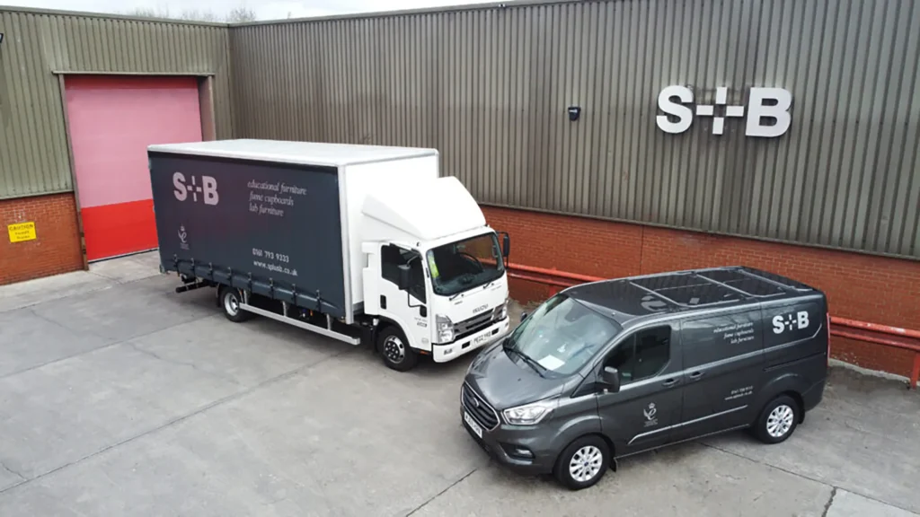 sb labs uk delivery truck and van